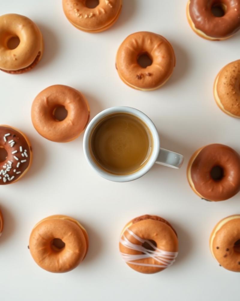 Combo de mini donas con café